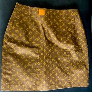 Vintage Louis Vuitton leather skirt